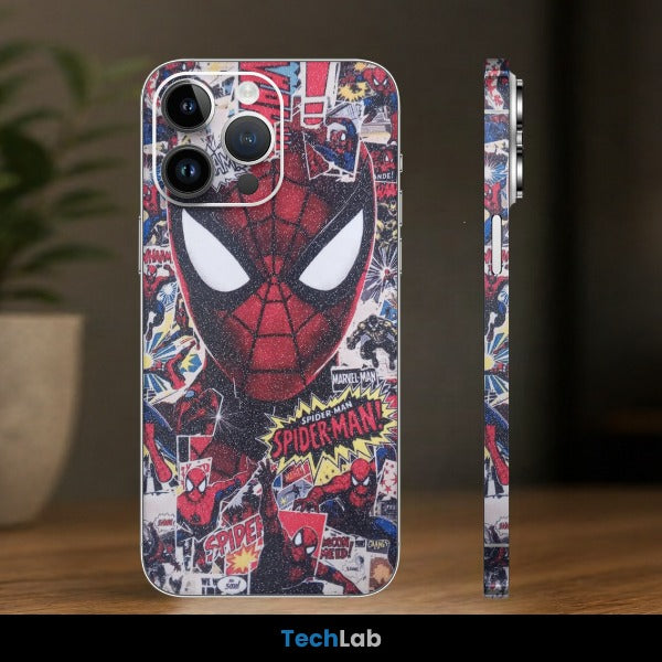 Spider-Man Comic Collage Mobile Skin