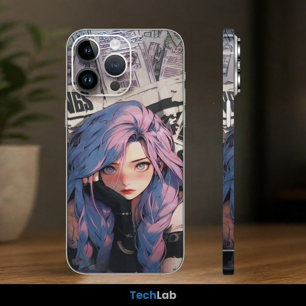 Pastel Dream Anime Girl Mobile Skin