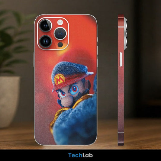 Mario Fiery Portrait Mobile Skin
