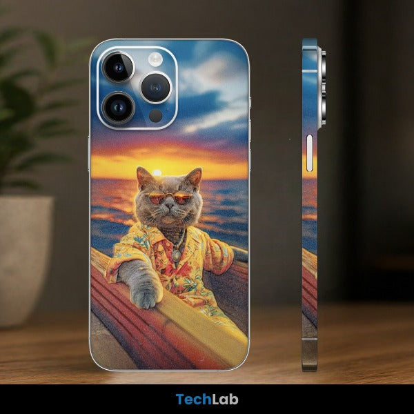 Sunset Sailor Cat Mobile Skin