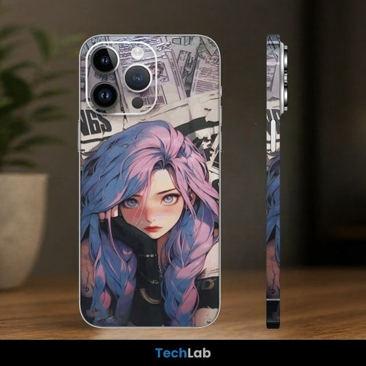 Pastel Dream Anime Girl Mobile Skin
