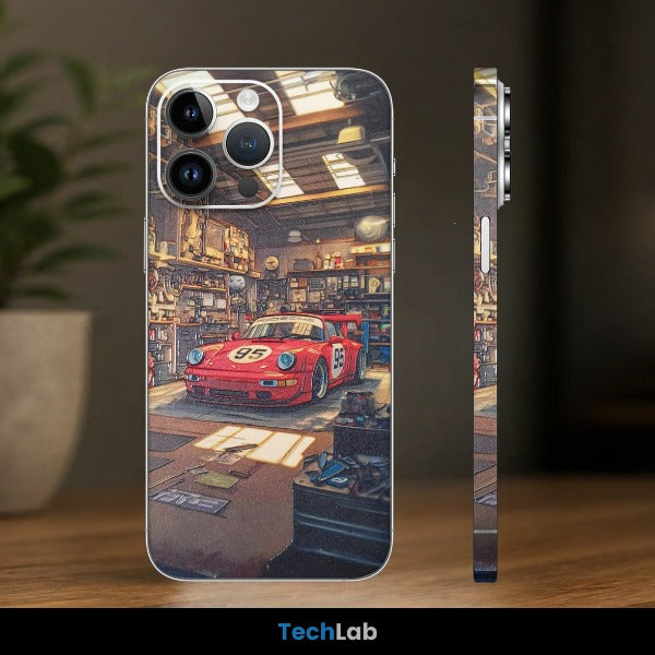 Porsche Vintage Garage Racer Mobile Skin