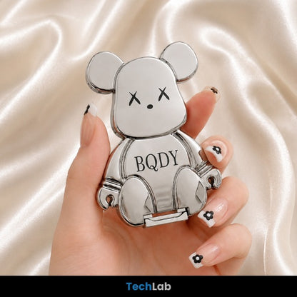 Metallic Bear Phone Grip & Stand