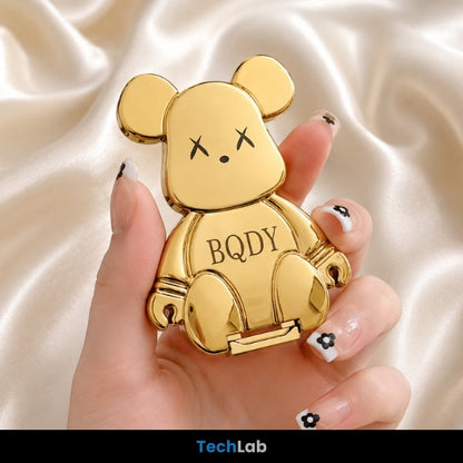 Metallic Bear Phone Grip & Stand