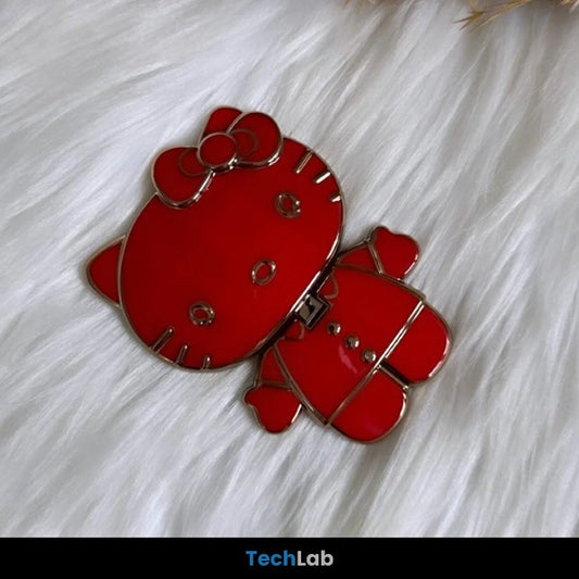 Hello Kitty Red Metallic Phone Grip